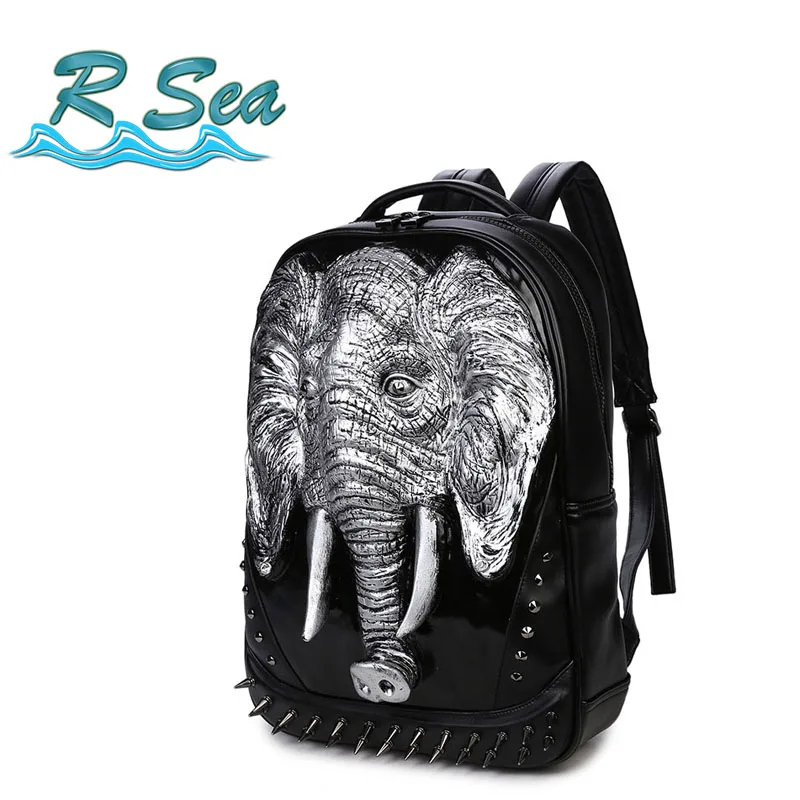 

Backpack Men Sport Backpack Elephant Shoulder Bags Cool Personality Street Men's Computer Backpack High Quality