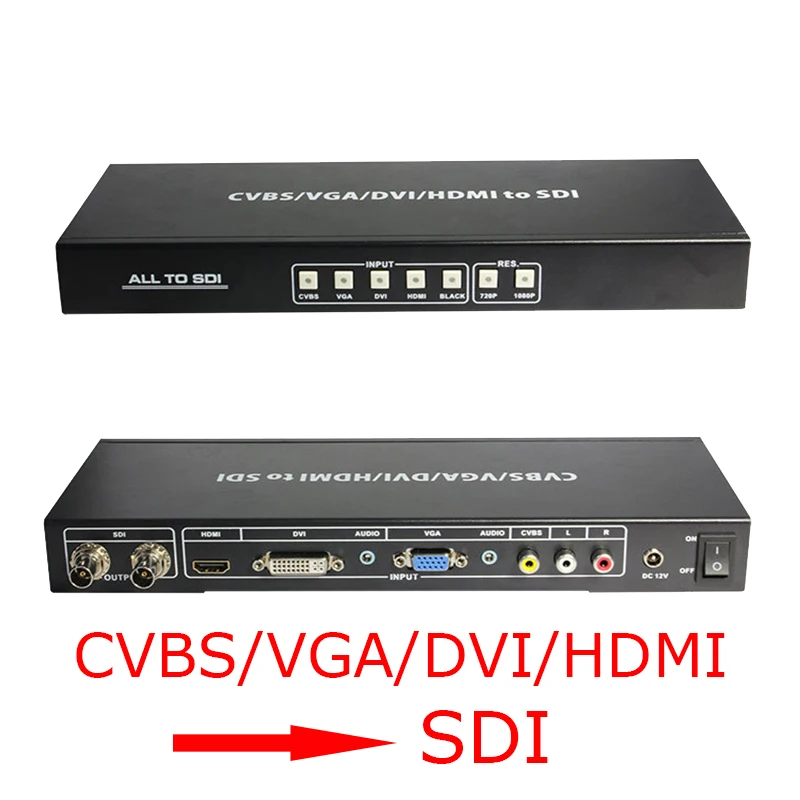 

ALL to SDI Scaler Converter Composite CVBS VGA,DVI,HDMI signals to HD video SDI formats HD-SDI SMPTE 292M /3G-SDI 424M/425M