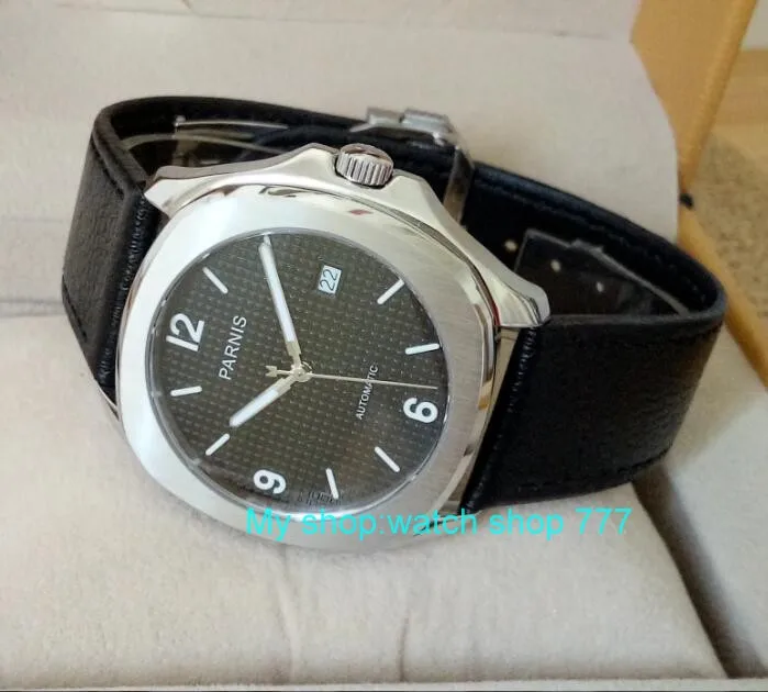 40 мм PARNIS автоматические механические часы для мужчин Высокое качество модные часы сапфировое стекло x00020