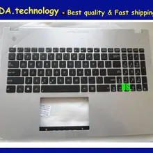 Wellendorff ноутбук верхняя крышка для ASUS N56 N56V N56VJ N56VM N56VZ подсветка серебро США клавиатура с Упор для рук крышка C оболочка