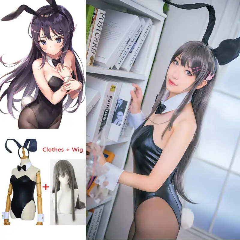 Сексуальный женский комбинезон для косплея Buta Yarou wa из аниме Seishun Bunny Girl Senpai no Yume wo