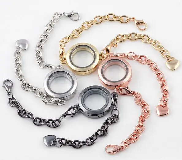 10pcs Lot Mix Colors Round Plain 25mm Floating Locket Charm Bracelet 10pcs Lot Mix Colors Round Plain 25mm Floating Locket Charm Bracelet Magnetic Gl Living Memory Bangle In Bracelets From Jewelry