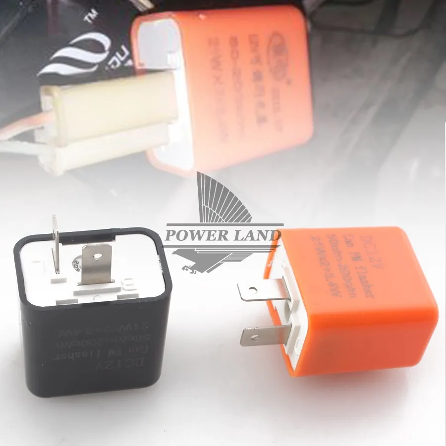 2-Pin 12V Motorcycle LED Turn Signal Flasher Relay Speed Adjustable Indicator