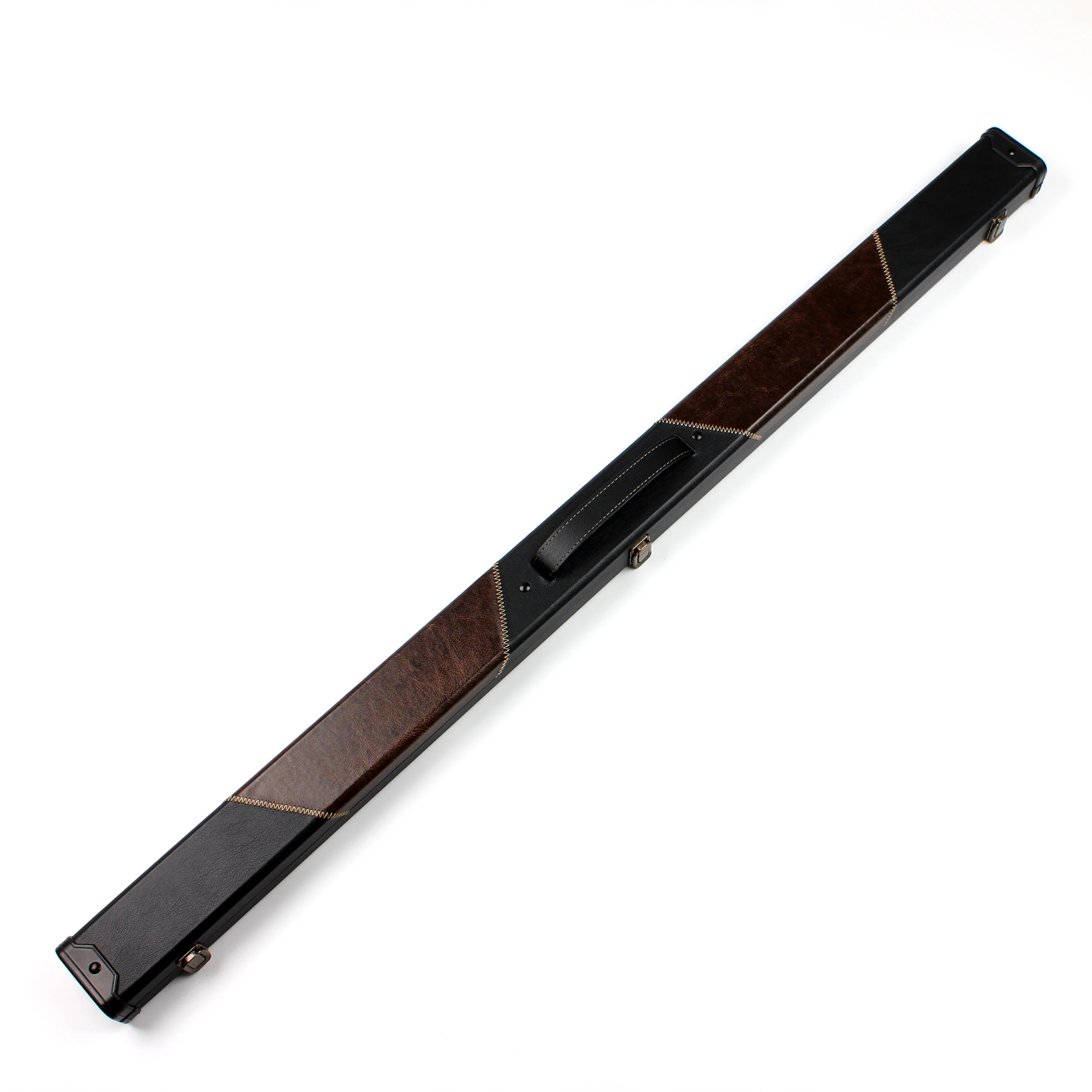

Weichster 3/4 Handmade Snooker Pool Hard Cue Case Black Brown Patch Color Cases