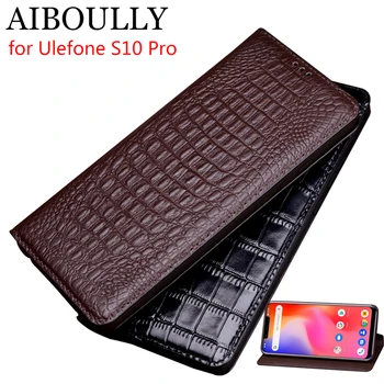 

AIBOULLY For Ulefone S10 Pro Case Soft Silicone Back Flip Genuine Leather Cover For Ulefone S10 Pro Case Hard Fundas Phone Capas