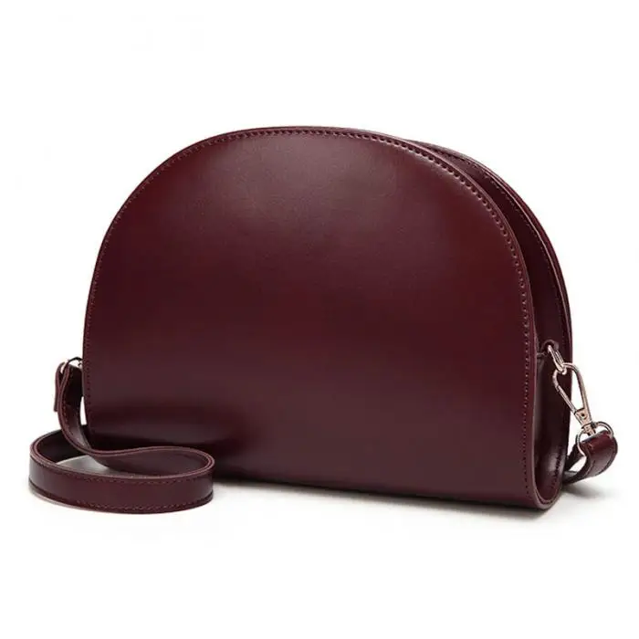 Женская сумка на плечо из искусственной кожи на молнии полукруглая Сумочка простая повседневная сумка-мессенджер популярный подарок