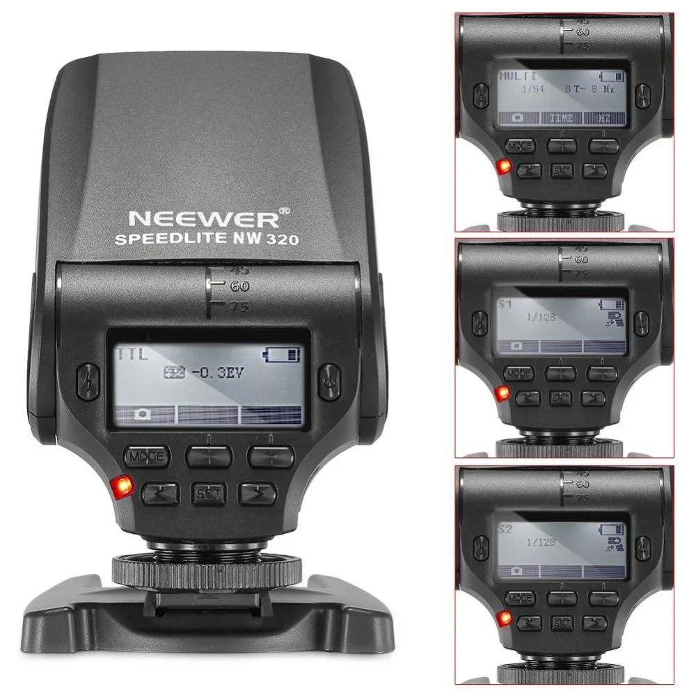 Neewer NW320 ttl жк-дисплей Вспышка Speedlite для sony a9 a7III a7RIII a7II a7RII a7SII a7 a7R a7S a6500 камеры с жестким рассеивателем