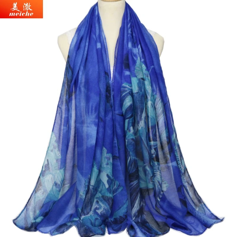 Nikizoo Cotton Polyester Scarf Women Spring Summer Scarves Travel Beach