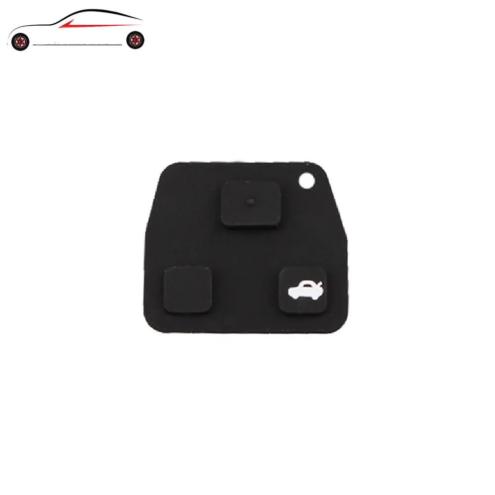 

GORBIN 2pcs*Replacement 3 Button Car Remote Key Shell Cover Black Silicon Rubber Repair Pad For TOYOTA Avensis Corolla for Lexu