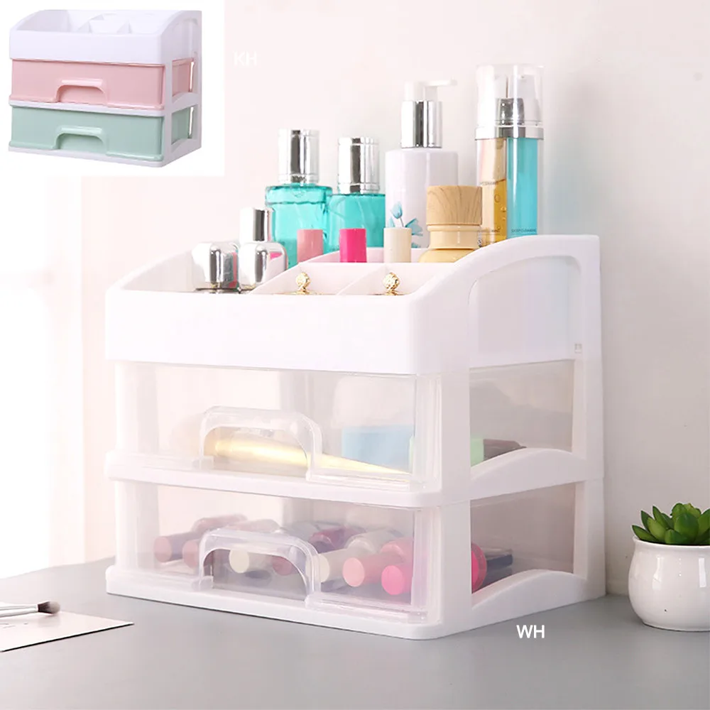 

Makeup Organizer Storage Box Space Saving Desk Large Cosmetic Storage Box Table Drawer Type Skin Care Products Storage 19MAY16