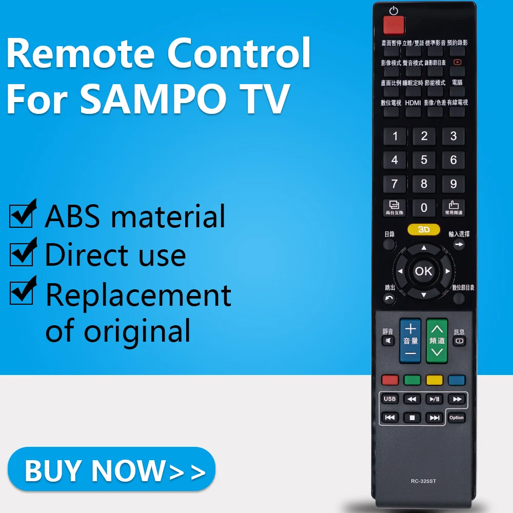 ZF For SAMPO TV remote control RC-325ST | Электроника