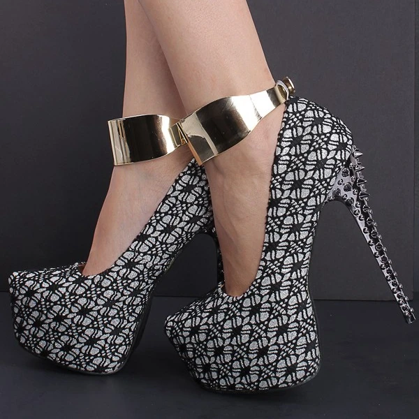 black platform heels size 11