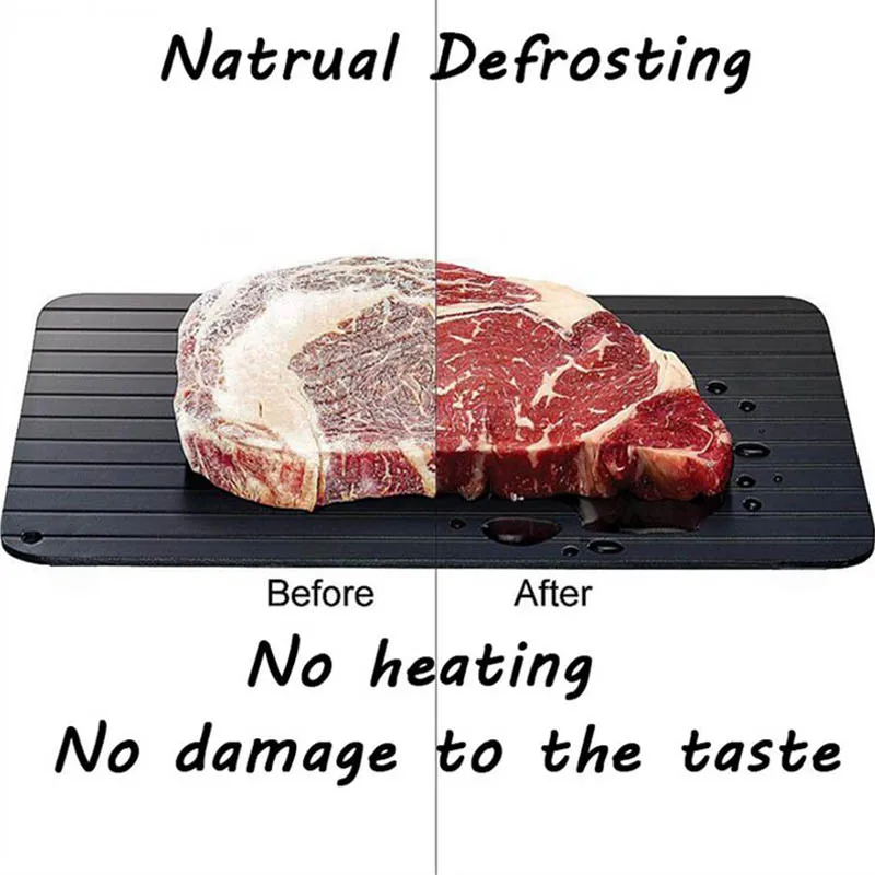 HOT/USABLE Defrost Tray Thaw Frozen Food Meat Fish In Minutes Home defrosting tray No Electricity Chemicals Microwave Accerssory HOT/USABLE Defrost Tray Thaw Frozen Food Meat Fish In Minutes Home defrosting tray No Electricity Chemicals Microwave Accerssory