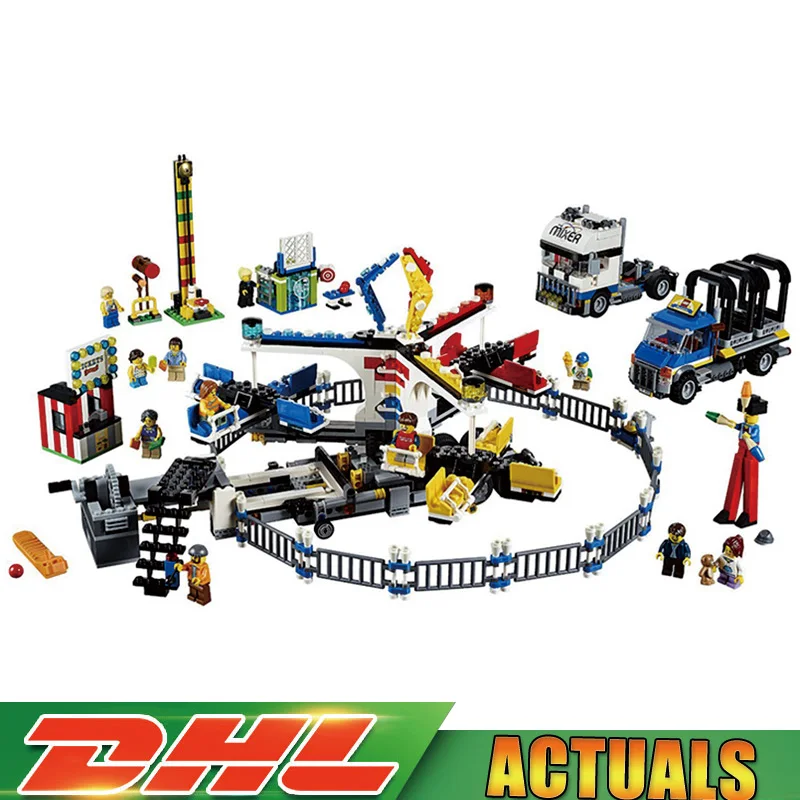 

Lepin 15014 The Amusement Park Giant Stride Carnival Set Compatible Legoings 10244 Building Blocks Bricks Educational Toy