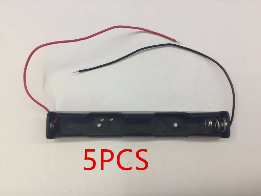 5 Pcs Vendita Calda 2 X Aa Batterie Di Stoccaggio Saldatura Pezzo Battery Holder Box 3 V Caso Di Circuito In Serie Con Linea