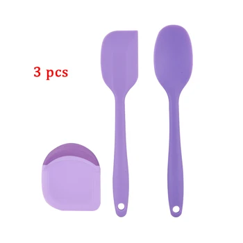 

3 Piece Set Small Silicone Spoon Cream Scraper Spatula Scraper Baking Utensil Cake DIY Dessert Tool Set