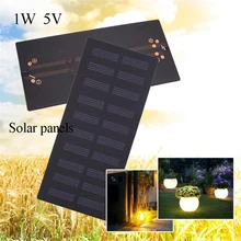 BCMaster Portable 1W 5V Solar Panel Standard Epoxy Polycrystalline Silicon DIY Battery Power Charge Module 132*63 mm Solar Cell