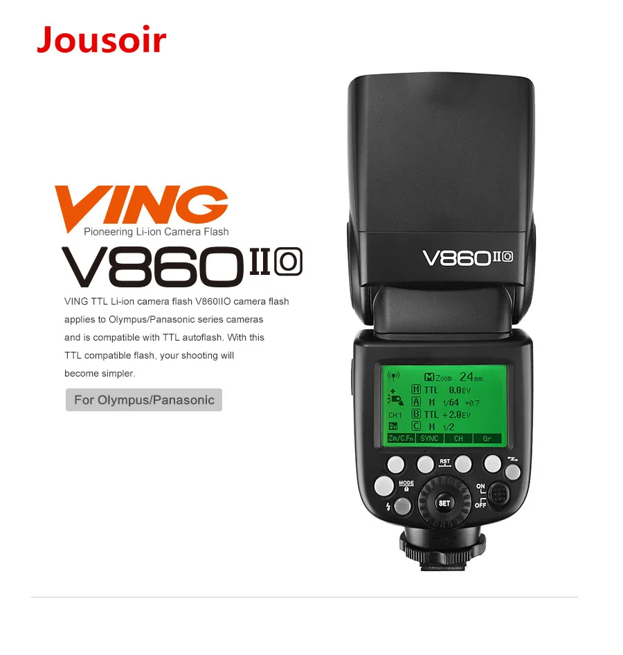 Вспышка Godox V860II O Speedlite GN60 HSS 1/8000s TTL + триггерный передатчик для Olympus PanasonicCD50 2