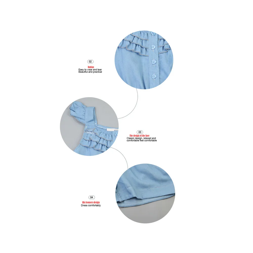 Одежда для маленьких девочек; джинсовые комбинезоны; хлопковые джинсы с эффектом потертости; комбинезон без рукавов с бантом; мягкая одежда для младенцев; одежда для малышей; сезон весна-лето