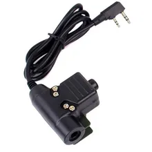 U94 PTT Cable Plug for Z Tactical Bowman Elite II HD01 HD02 Kenwood Walkie Talkie Ham Radio Transceiver Headset free shipping