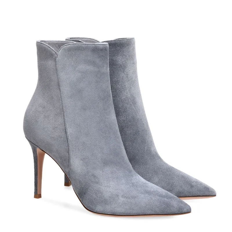 Women Boots Winter Shoes High Heels Fashion Grey Sued Ankle Boots Pointed Toe Casual Shoes Woman Plus Size 34-46 Ladies Pumps Women Boots Winter Shoes High Heels Fashion Grey Sued Ankle Boots Pointed Toe Casual Shoes Woman Plus Size 34-46 Ladies Pumps