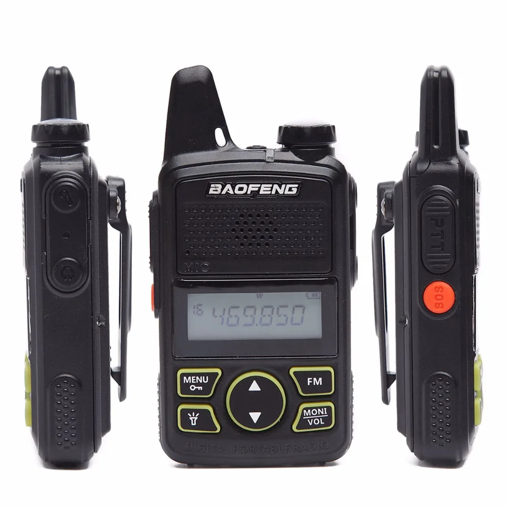 2pcs BAOFENG BF-T1 MINI Two Way Radio UHF 400-470mhz 20CH BFT1 Portable Walkie Talkie easy to carry BF T1 With 2 Headset