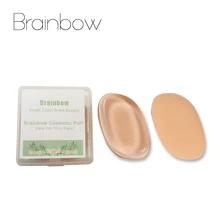 Brainbow 1 шт., силиконовая губка, двухсторонняя Косметическая пуховка с коробкой, губка для макияжа, Жидкая основа, BB крем, красота, Эфирное