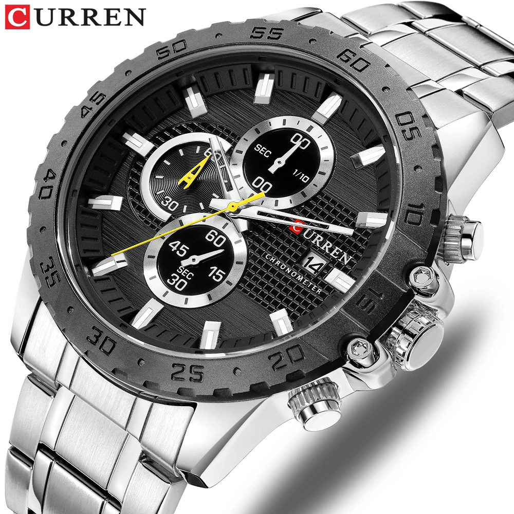 

CURREN Top Brand Fashion Luxury Men's Watch Stainless Steel Wrist Watch Male Quartz Clock Waterproof Men Watch Relogio Masculino