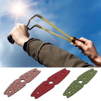 

10 Pcs/Set Catapult Faux Leather Pocket Hunting Slingshot Accessories 3 Colors
