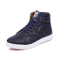 Fashion Men s Plimsolls High Top Thicken Warm Canvas Shoes Sapatos Tenis Masculino Winter Shoes Casual