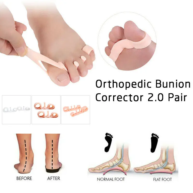 2 шт. разделители для ног гель Bunion корректор 2,0 щит ортопедические подтяжки правильные средства для ухода за ногтями