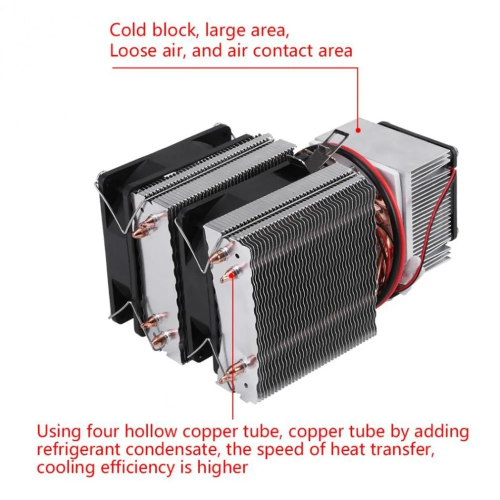 120 Вт DC12V Термоэлектрический охладитель Пельтье вентилятор для охлаждения воздушного охлаждения Радиатор DIY холодильник охладитель мини