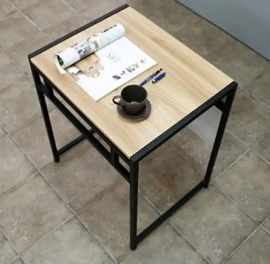 Single double dining folding table modern simple telescopic table steel wood small apartment table