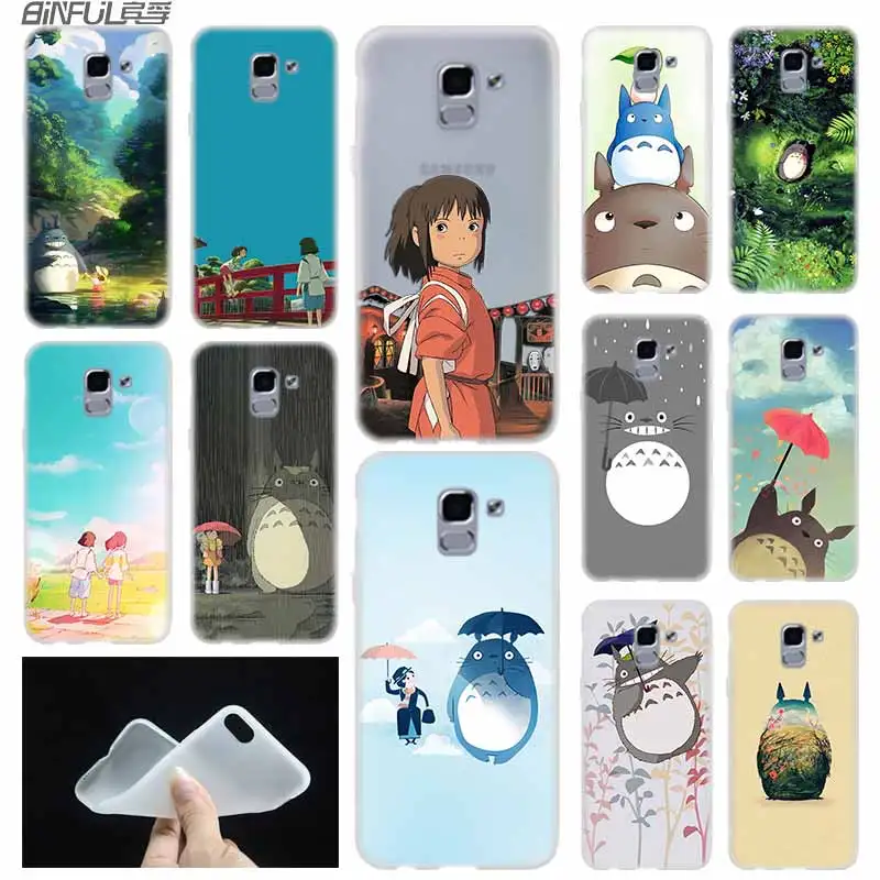 

case Soft Cover TPU For Samsung Galaxy J6 J8 J5 J7 J4 Core Plus 2018 2016 2017 EU Prime Pro Ace Studio Ghibli Spirited Away