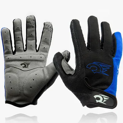 Высококачественные зимние велосипедные перчатки для мужчин и женщин, велосипедные перчатки с полным пальцем luva guantes ciclismo invierno MTB, велосипедные гелевые велосипедные перчатки - Цвет: blue