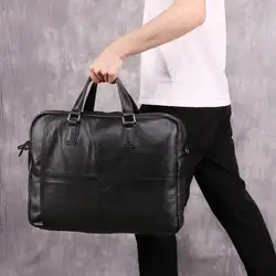 Распродажа мужской портфель s натуральная кожа сумка 17 "ноутбук портфель сумка через плечо мужская Сумка Бизнес Портфель