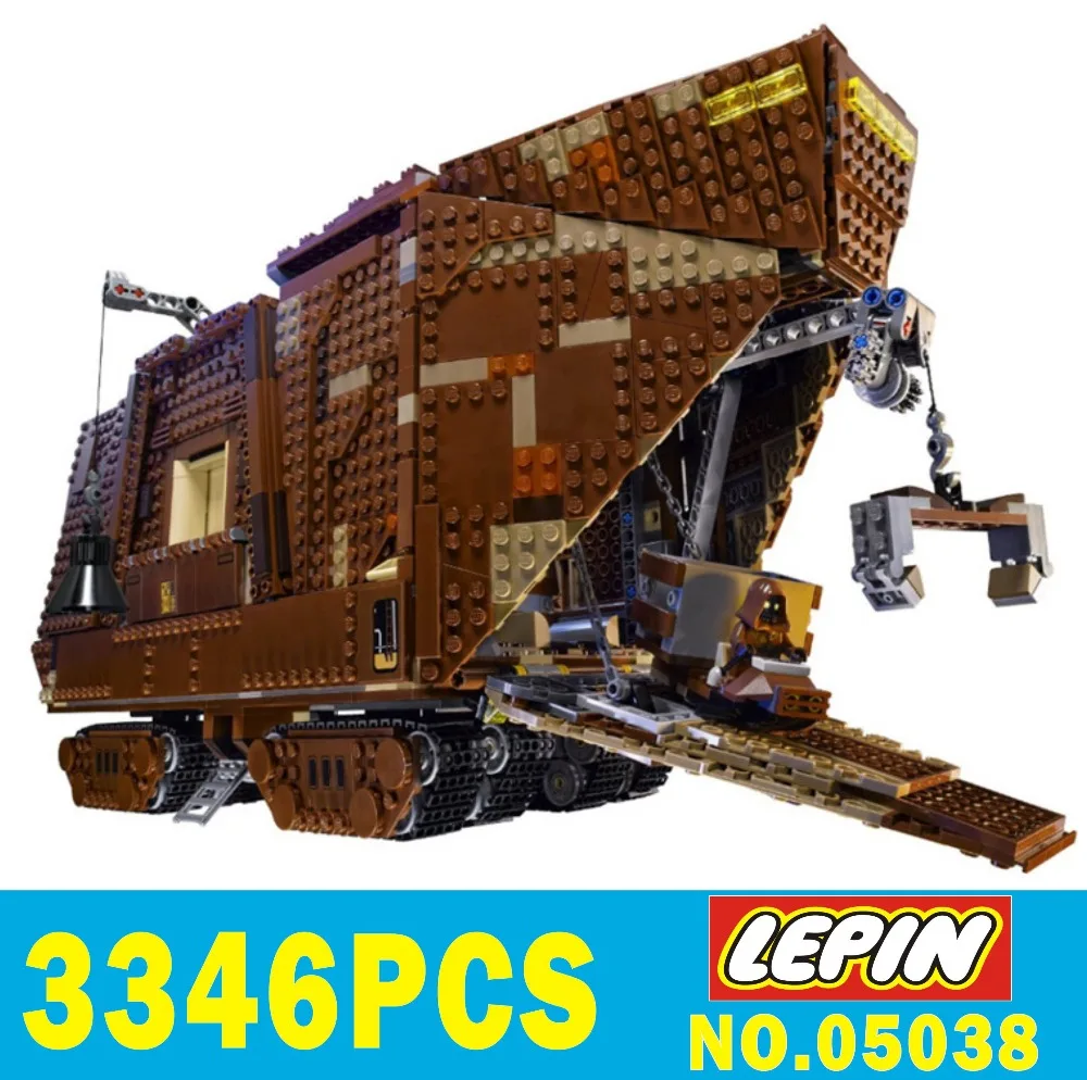 

LEPIN 05038 3346pcs Star Series Wars Juguete Para Construir Sandcrawler Building Blocks Bricks Children Toys Compatible 75059