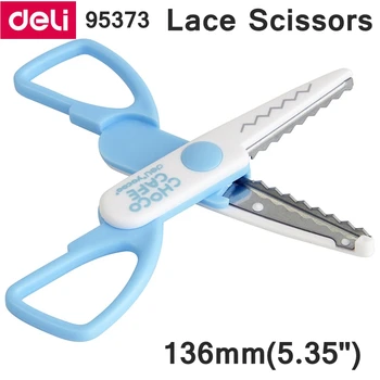 

Deli 95373 Student Scissors Lace scissors 136mm(5.35') stainless scissors retail packing Cartoon