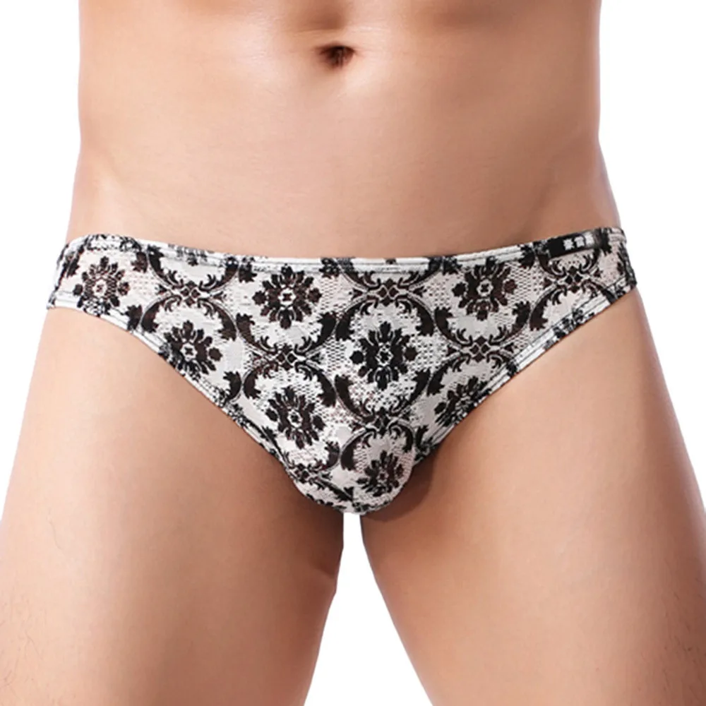 

Mens Underwear Print Man Panties For Men Knickers Briefs Shorts Bulge Pouch Underpants comfortable brief Male Panties