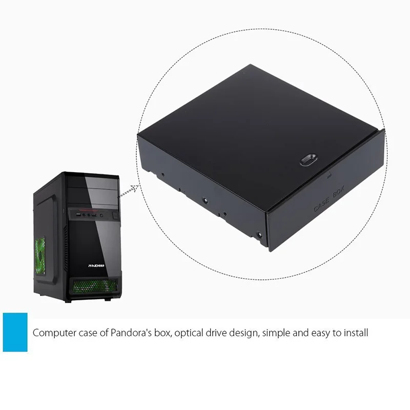  Desktop Storage Box Organizer Drawer 5.25 Front Panel Storage Holders & Racks for PC ElectricalFlas