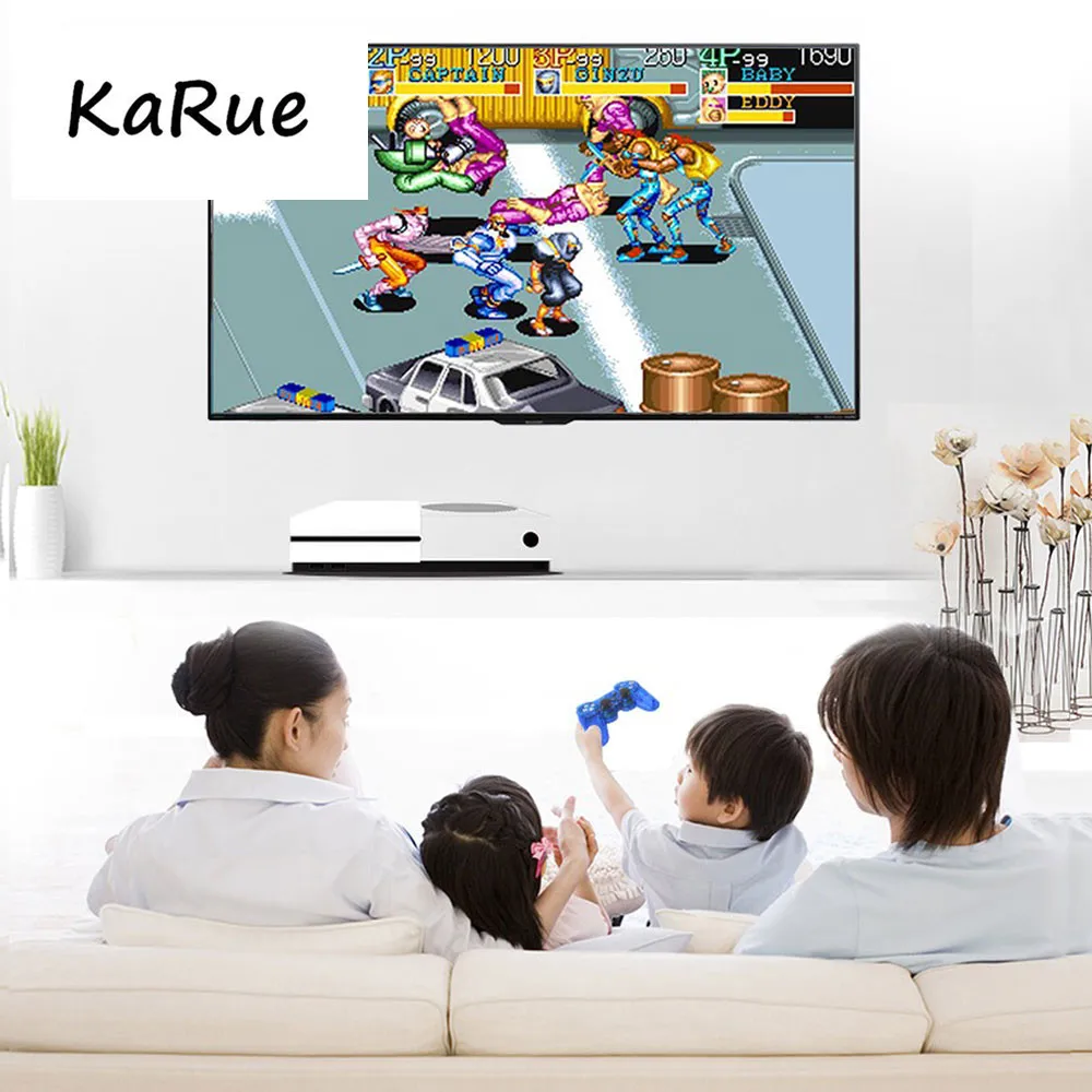 KaRue RS-89 ТВ Ретро Видео игровой консоли 4 ГБ встроенный 600 классической игры HD HDMI выход TF карты+ двойной геймпады