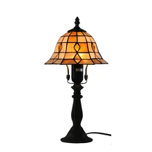 Европейский ручной работы витражная стеклянная настольная лампа винтажная Современная Кабинет прикраватная лампа для чтения Свет домашний декор Освещение TL187