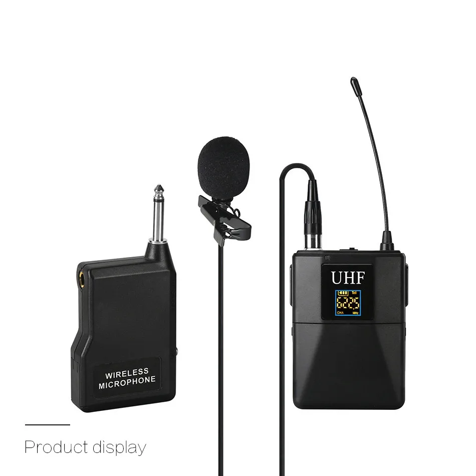 Микрофон профессиональный UHF беспроводной микрофон системы петличный нагрудный микрофон приемник+ передатчик для видеокамеры рекордер микрофон