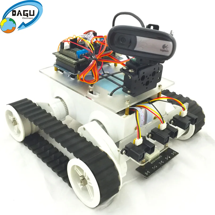 Wi-Fi Rover 5 бак с комплект видеокамер автоматический танк на шасси робот Комплект Скорость кодировщик с 280 мотор паровой образовательный робот комплект