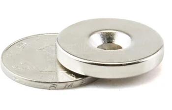 

6pcs Ring Dia 25x4 mm w/. 6 mm countersunk hole Jewery magnet NdFeB Magnet Neodymium Permanent Magnets Grade N35 NiCuNi Plated