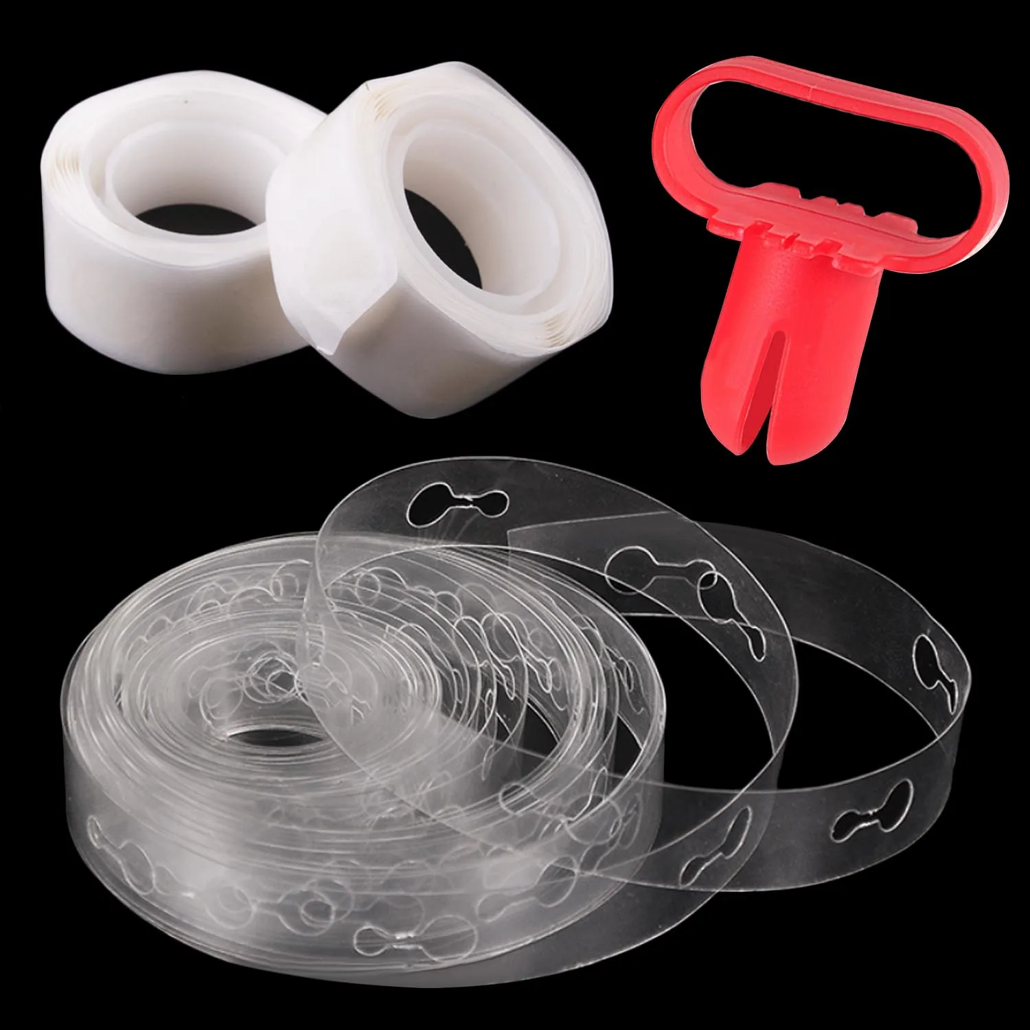 

Behogar Balloon Arch Garland Decorating Strip Kit Including 2 Rolls 16.4ft Balloon Tape Strip 200pcs Dot Glue 1pcs Tying Tool