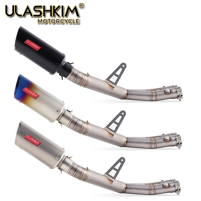 

Motorcycle Full Exhaust Escape Muffler System Slip On For Yamaha YZF R1 YZR-R1 Contact Middle Link Pipe 2015 2016 2017