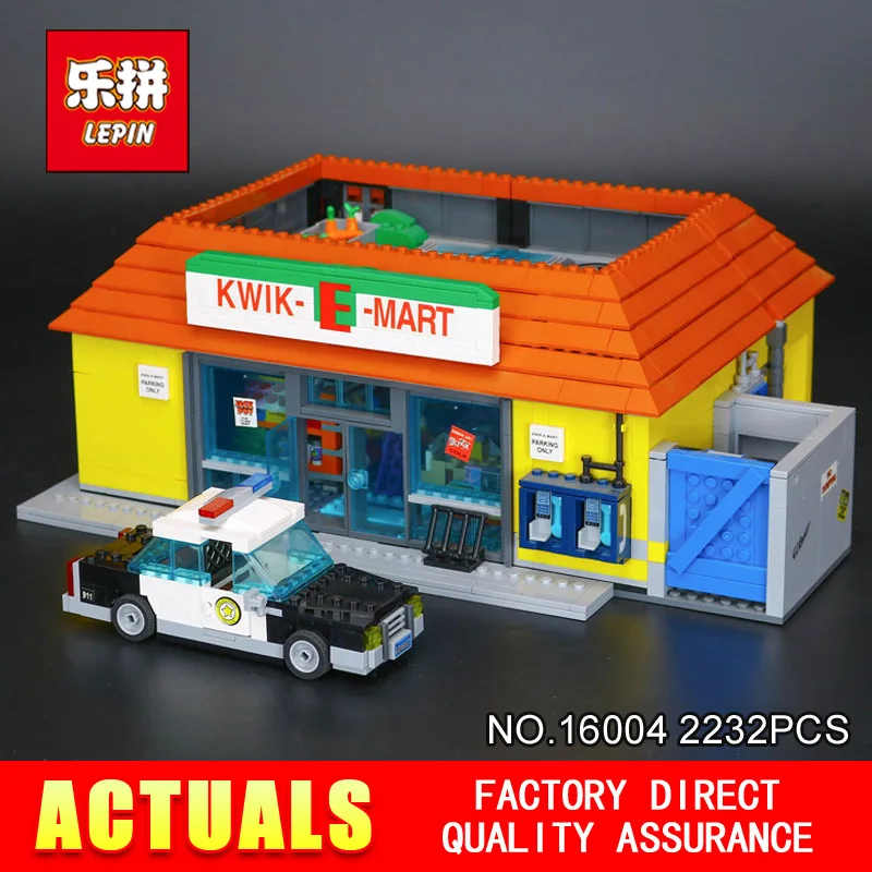 

New LEPIN 16004 Move Series the Simpsons Bart Homer the Kwik-E-Mart Action Model Building Block Bricks 71016 for children gift