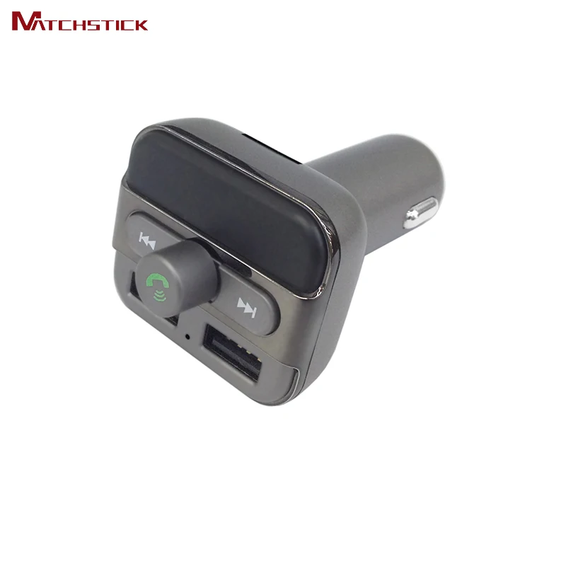 Matchstick  Dual 3.4A Car-Charger USB Bluetooth Hands-free Car MP3 adapter aux,car-charger and FM transmitters Support TF/U disk