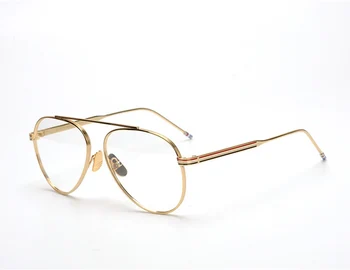 

New york Thom brand Round Frog Frame Vintage Eyeglasses Frames Men Women Clear Lense Glasses For Prescription Eyewear TB118